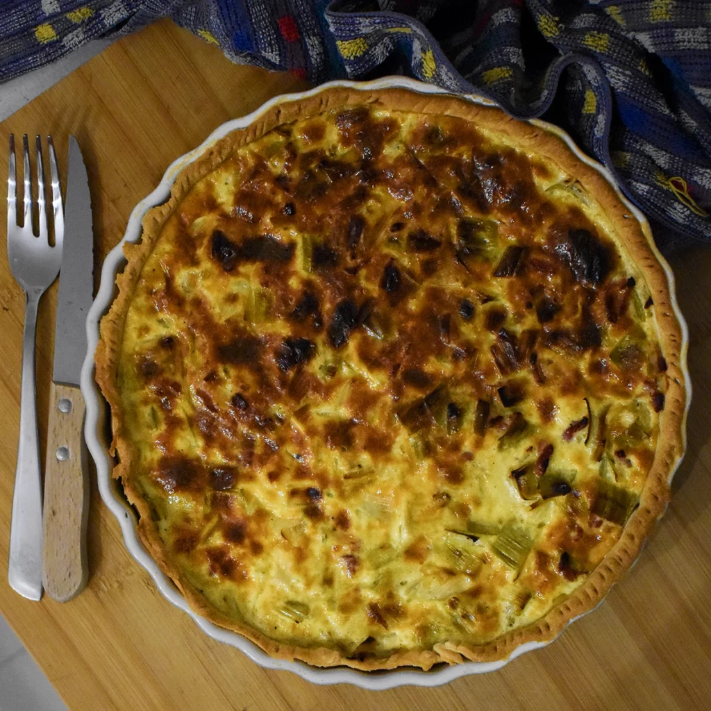 Quiche poireaux lardons