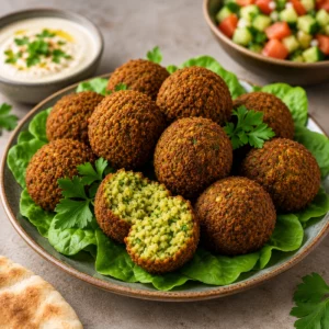 falafels Libanais avec sauce au yaourt et salade