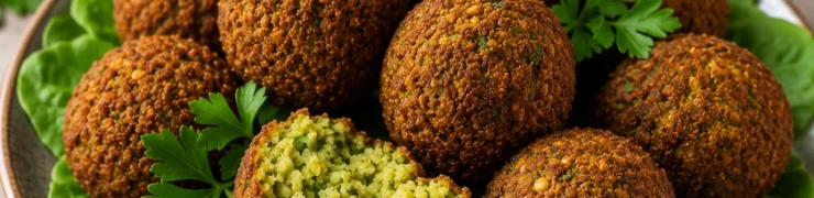 falafels Libanais avec sauce au yaourt et salade