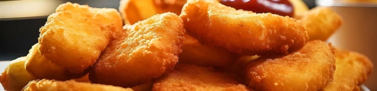 Nuggets de poulet façon mcdo sur une assiette avec du ketchup